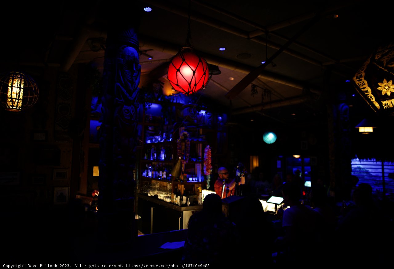 Enchanting Night at the Lantern-Lit Bar