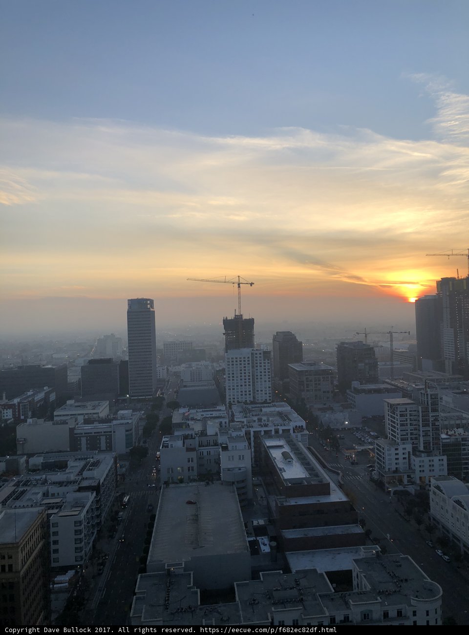 Sunset over the Busy Metropolis