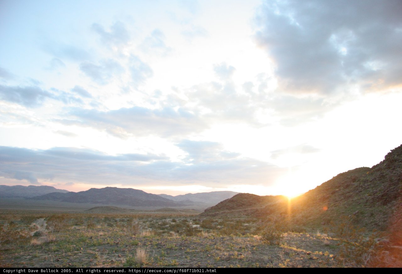 A Majestic Sunset View over the Desert