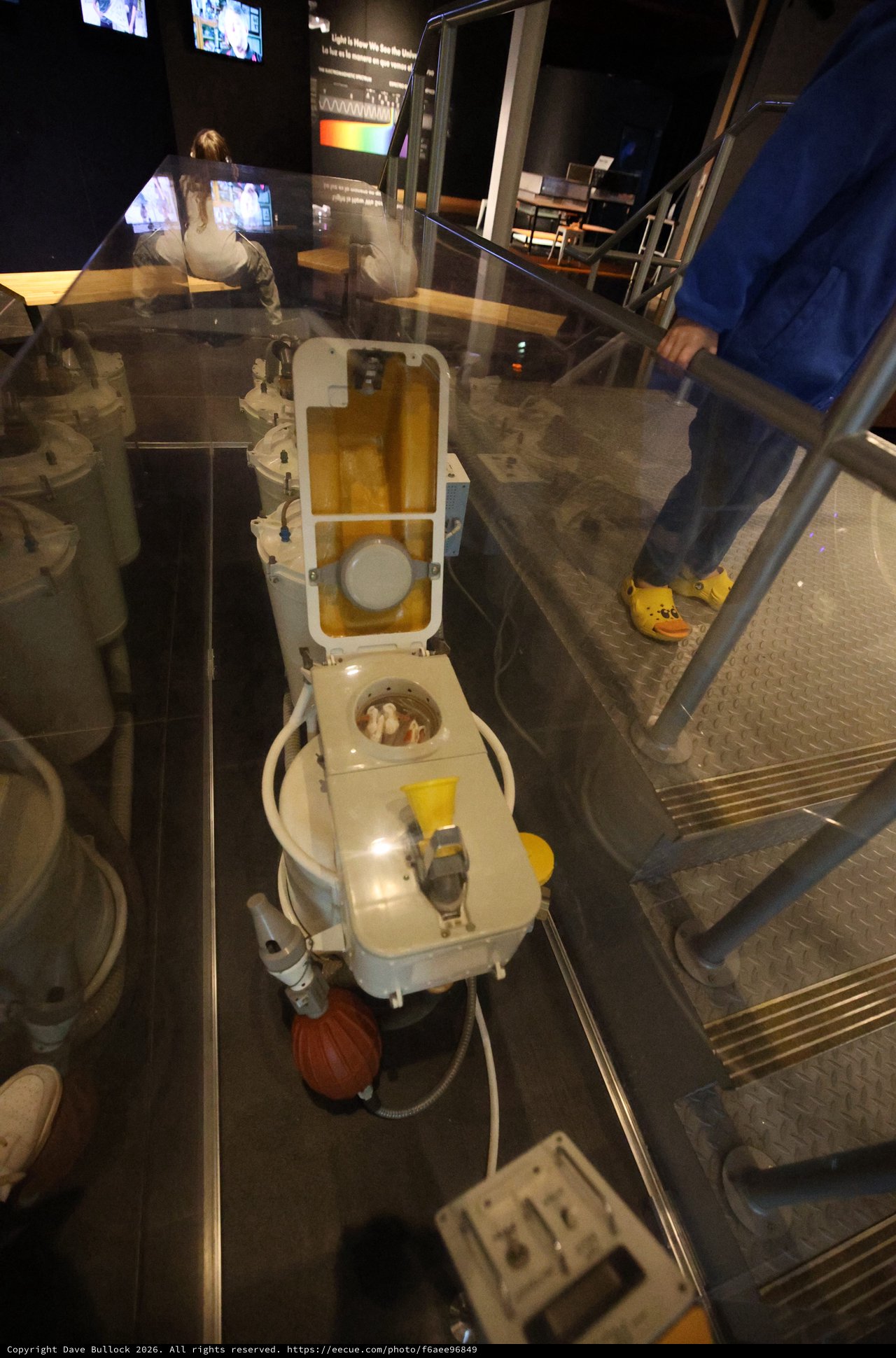 Space Toilet Display at Museum Exhibition