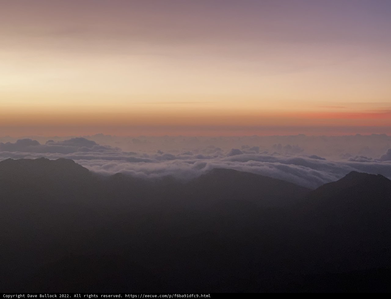 A Mountain Sunrise at Haleakalā National Park