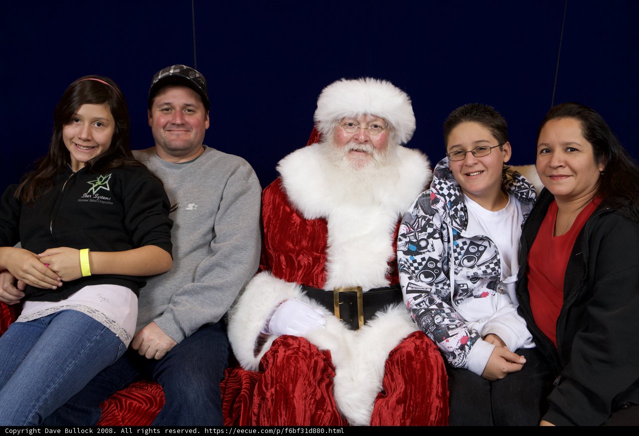 A Festive Family with Santa Claus