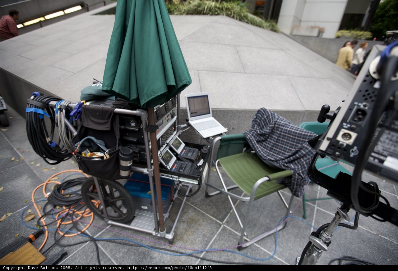 Laptop and Umbrella