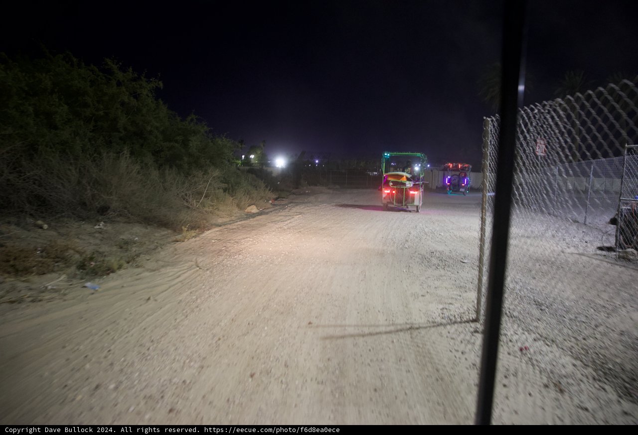 Nighttime Journey: Glimpses of Coachella's Peripheral Roadways