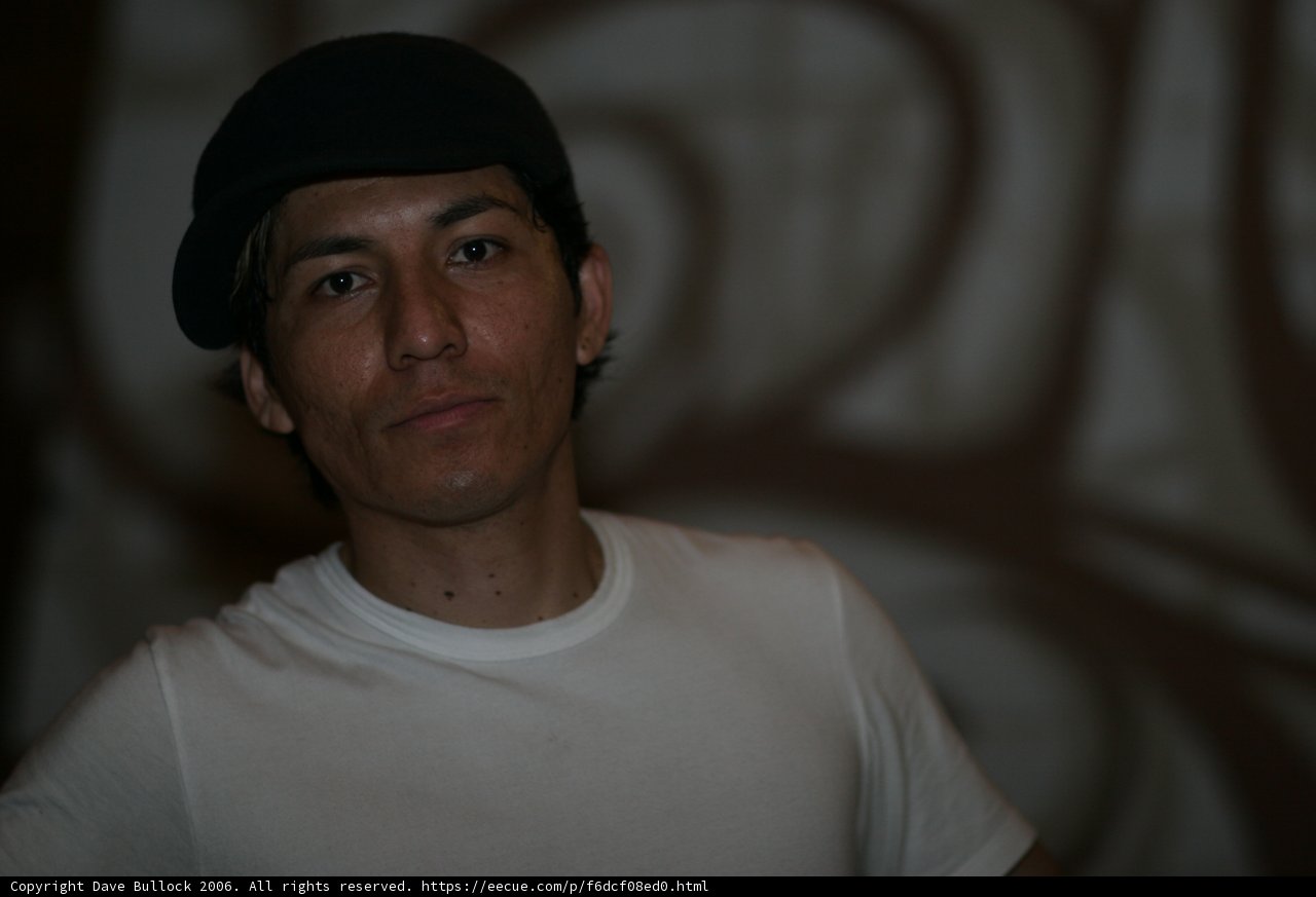 Man in a White Shirt and Hat