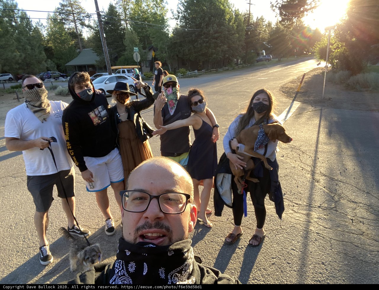 City Street Walk with Friends