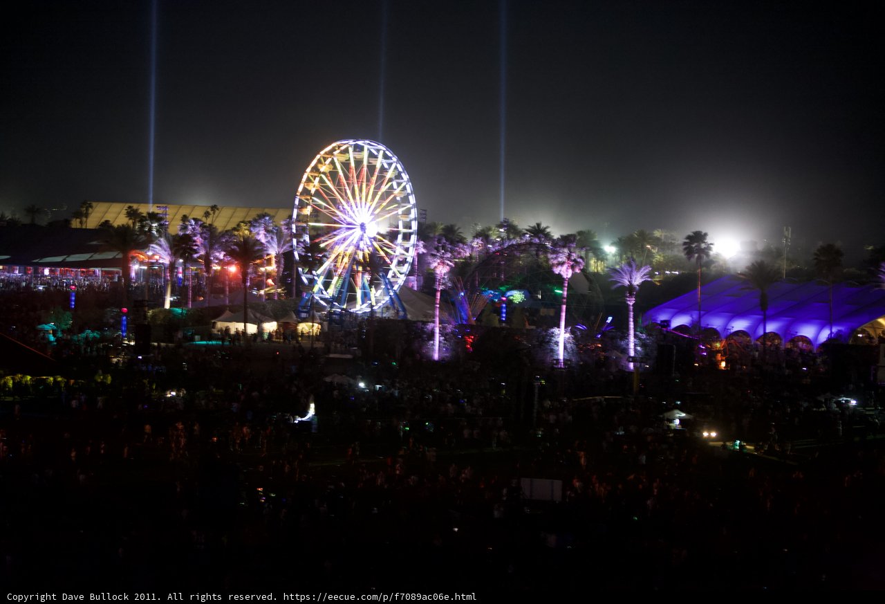 Nighttime Thrills at Coachella's Ferris Wheel