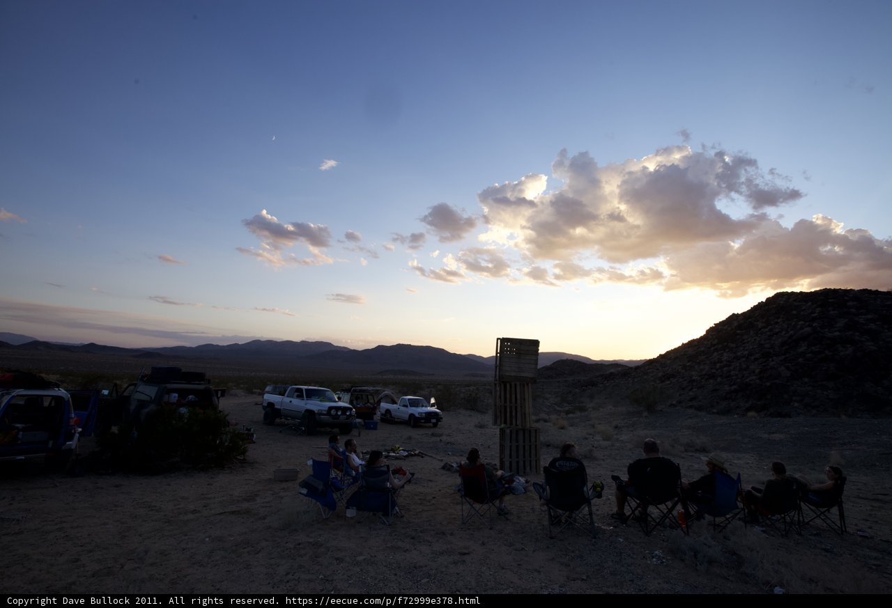 Desert sunset with friends
