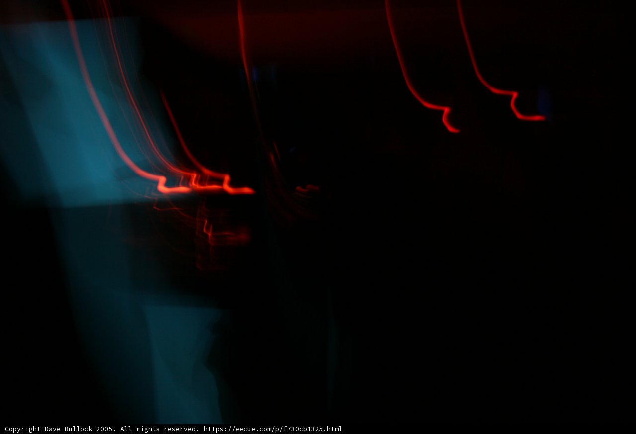 Glowing Red Laser Light in the Dark