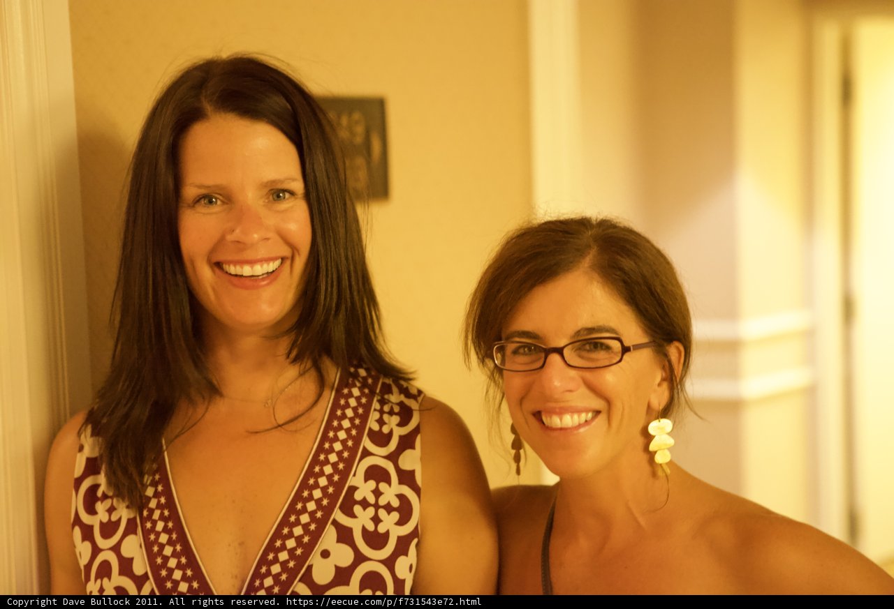 Two Women Celebrate in Formal Wear