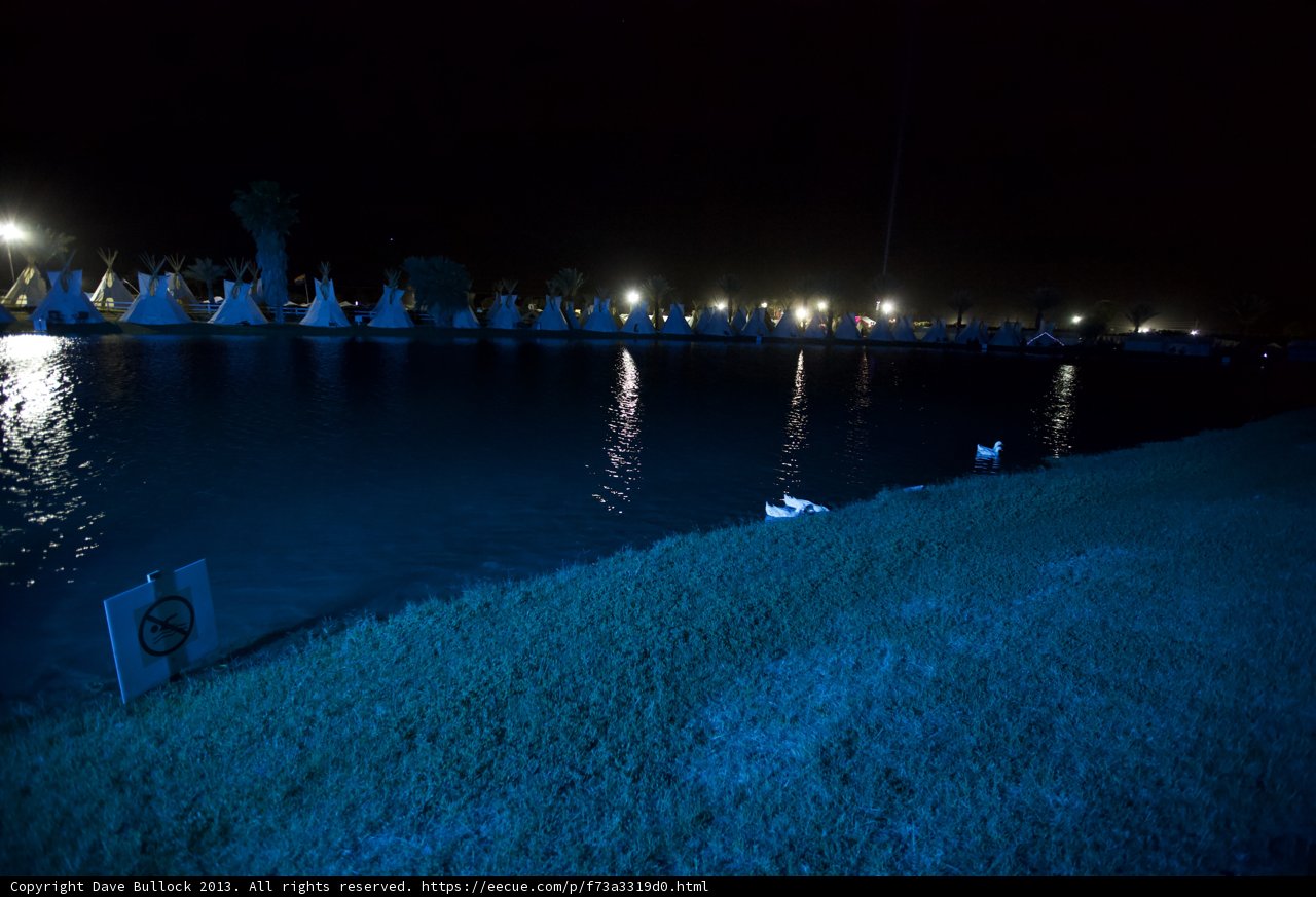 Nighttime serenity on the lake