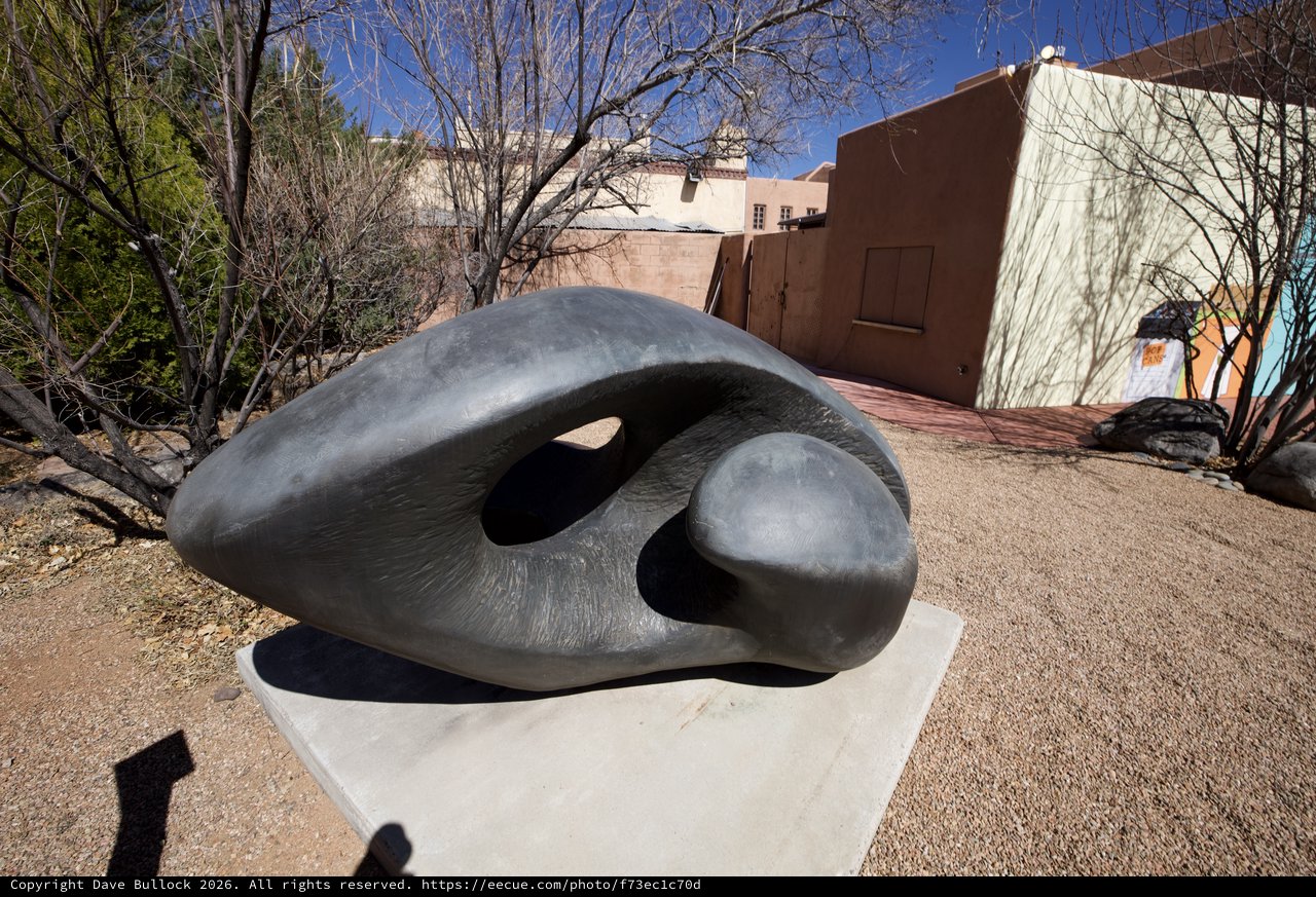 Modern Abstract Sculpture in Santa Fe Courtyard