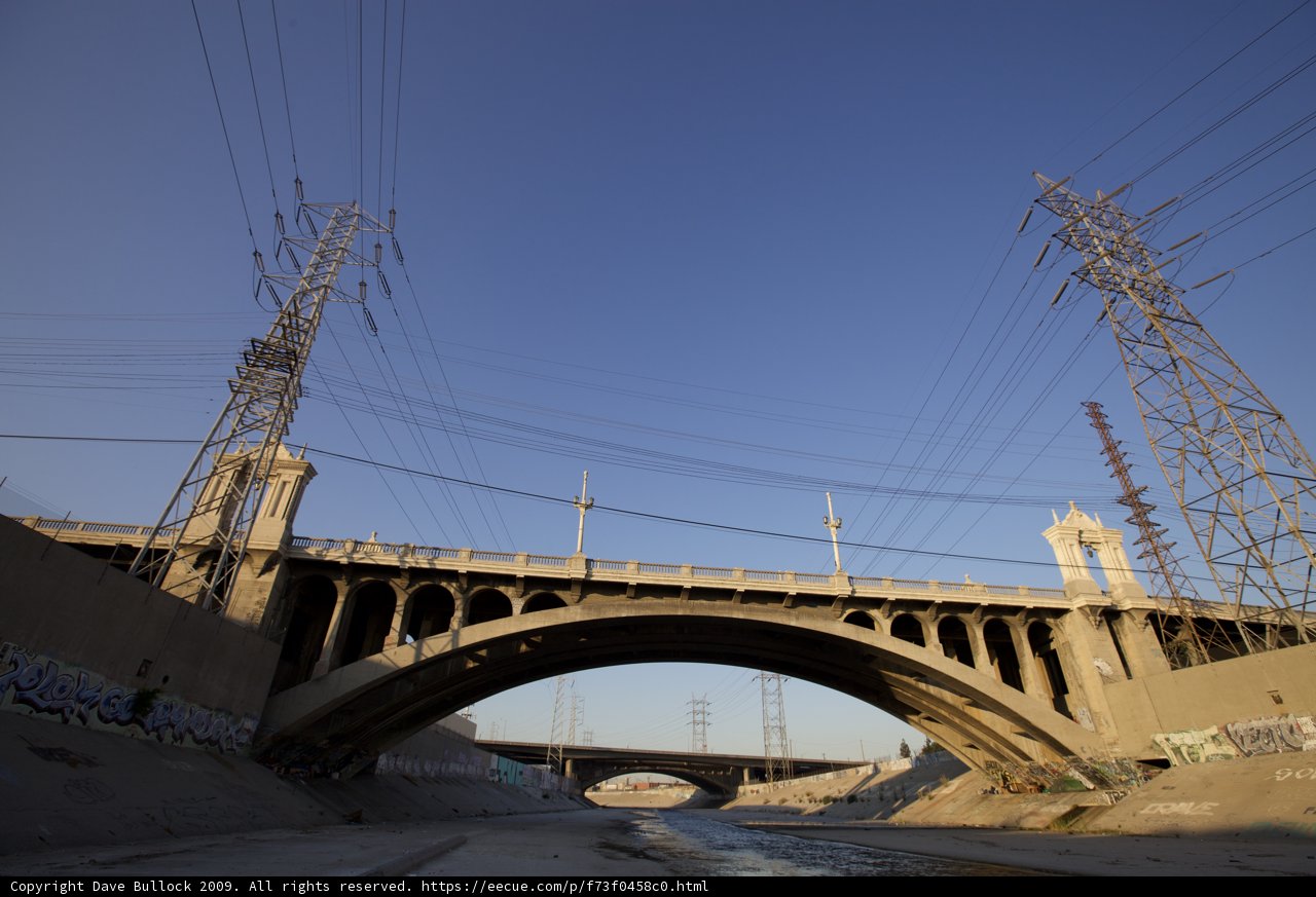 Los Angeles River Viewed from a Bridge