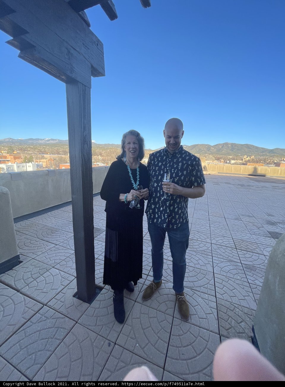 Rooftop View with Mountain Backdrop