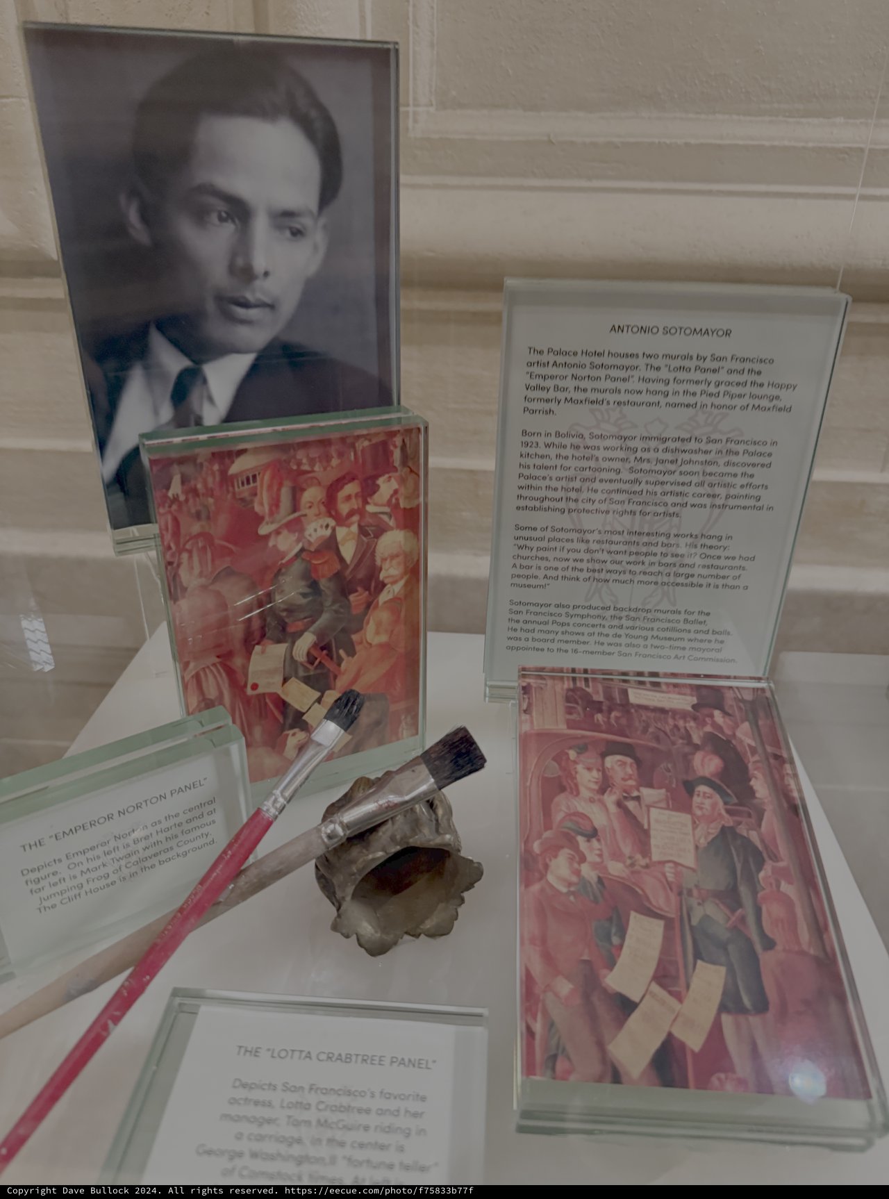 Museum Display of Artist Antonio Sotomayor's Work
