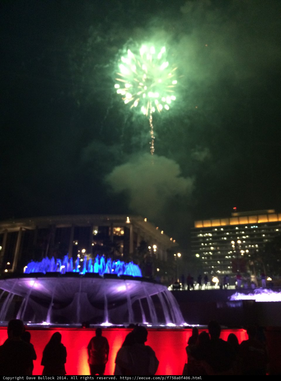 Sparkling Fountain and Fiery Display