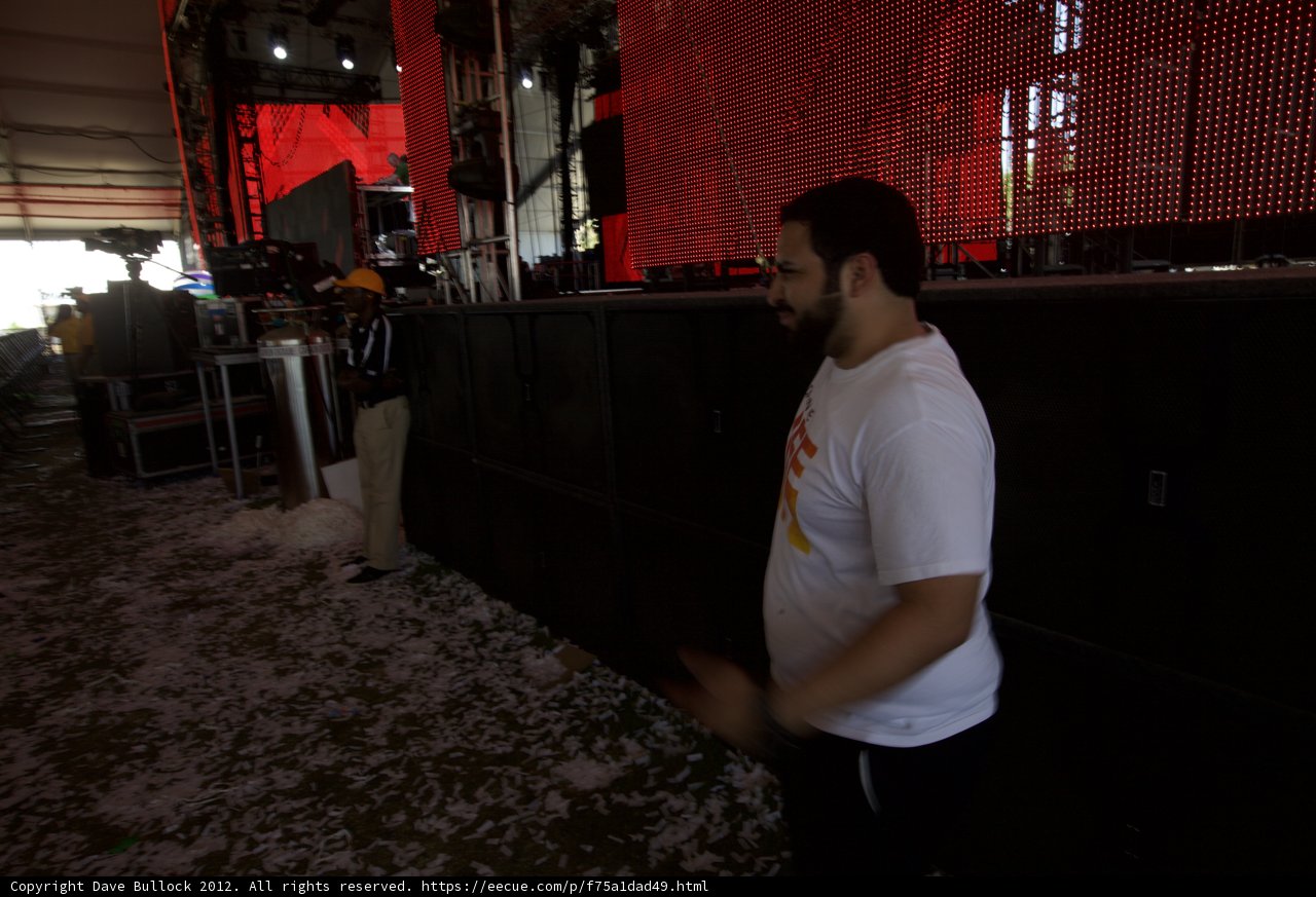 Man in front of Coachella Screen