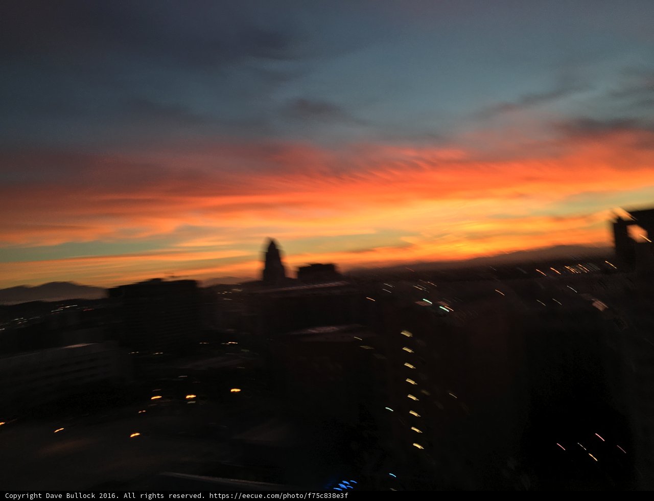 Sunset View from The Broad Building