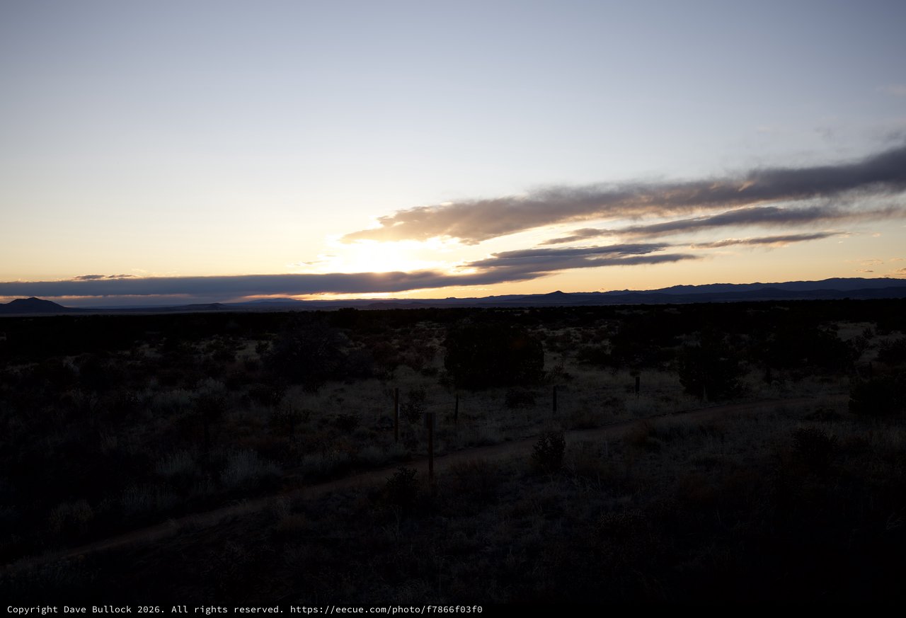 Desert Sunset Over New Mexico Wilderness