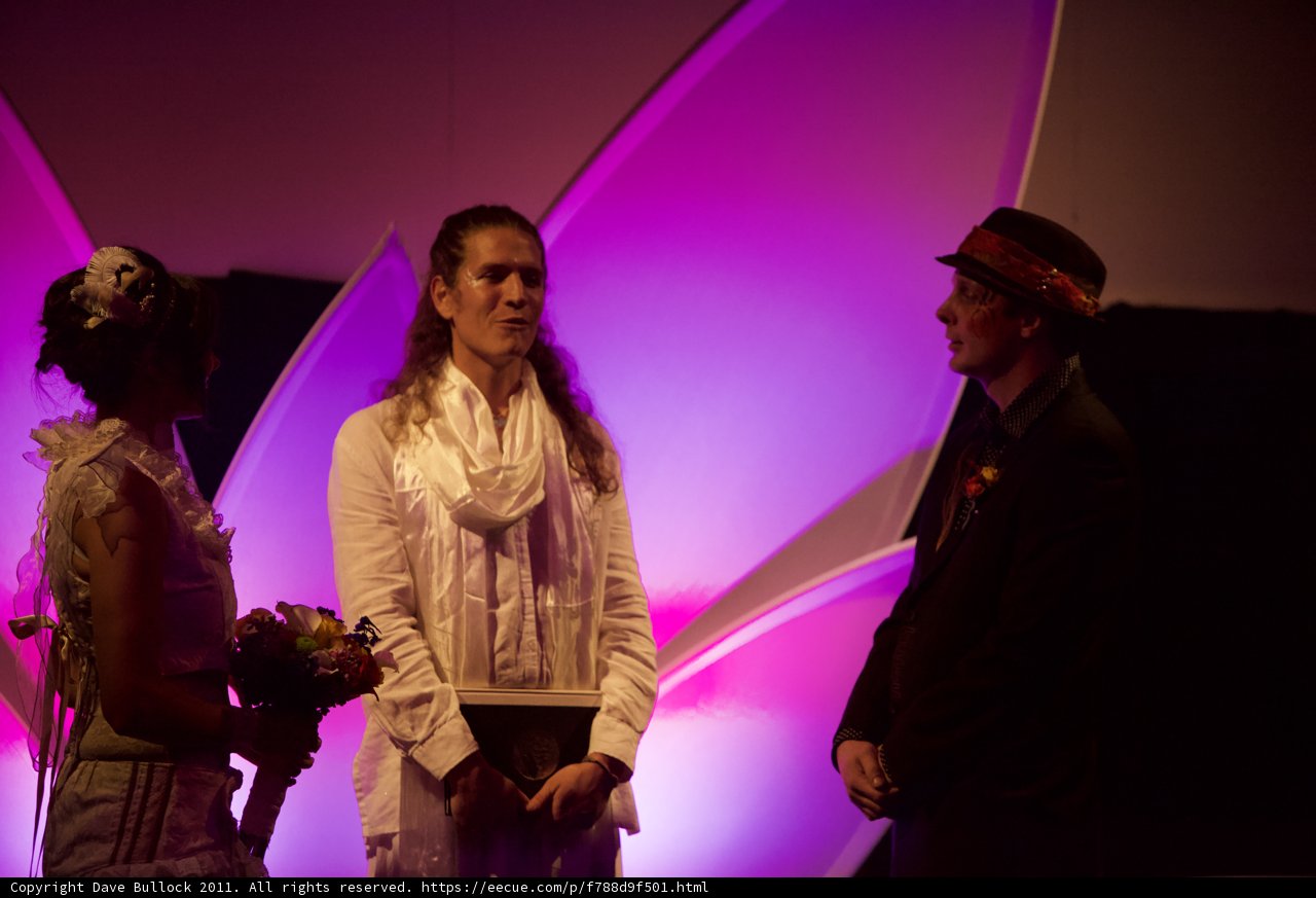 The Wickstrom Wedding Couple in a Purple Glow