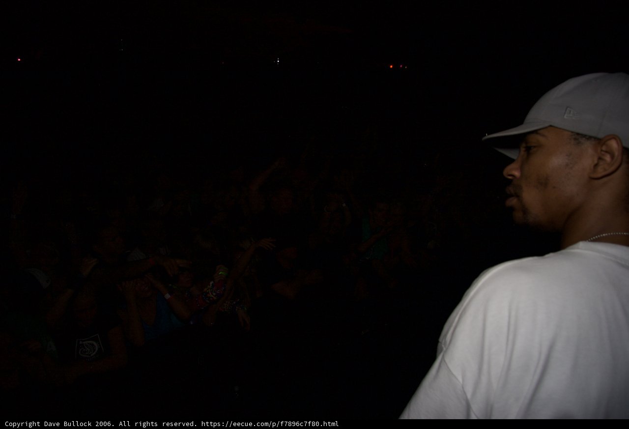 Man in Baseball Cap Addresses the Crowd