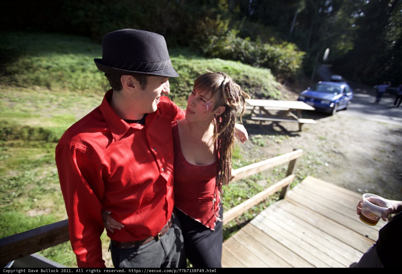Red Shirts and Black Hats at Wickstrom Wedding
