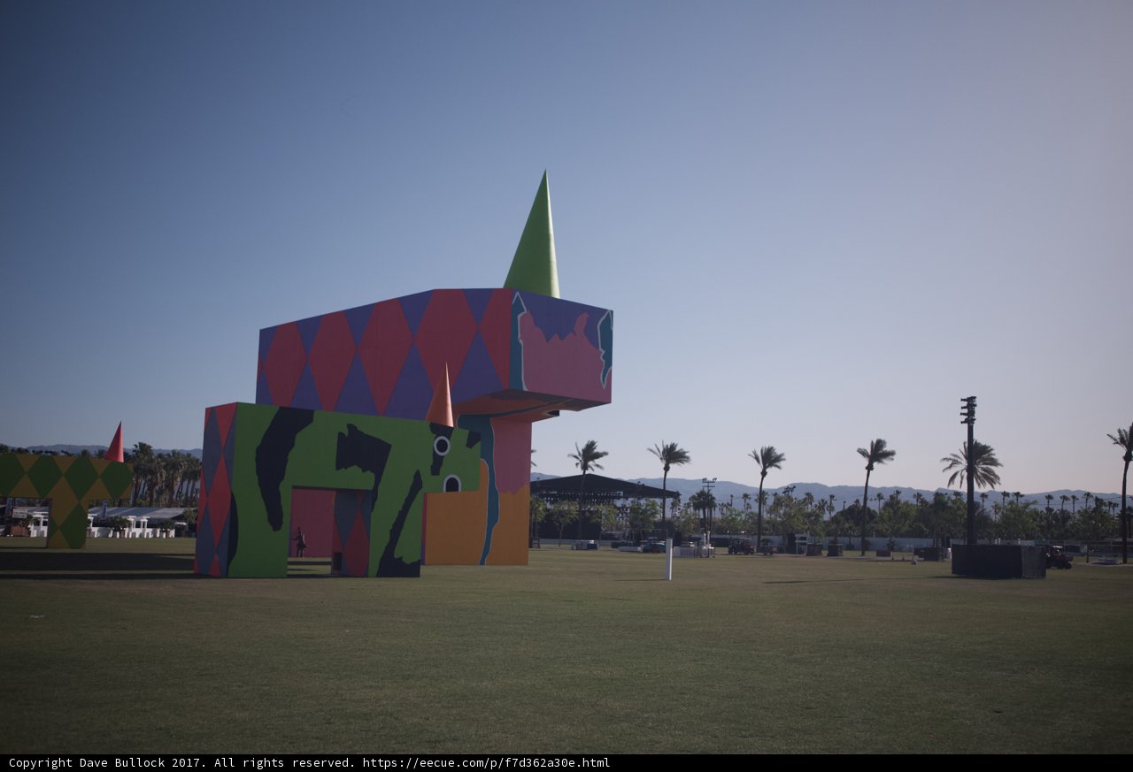Colorful Sculpture in LA Field