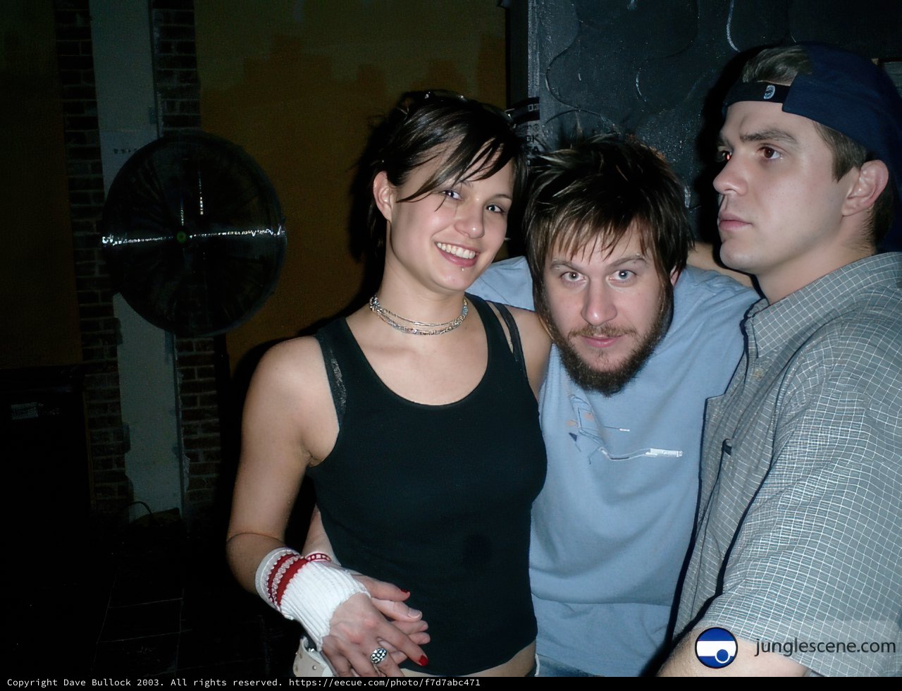 Three Friends Strike a Pose outside a Nightclub