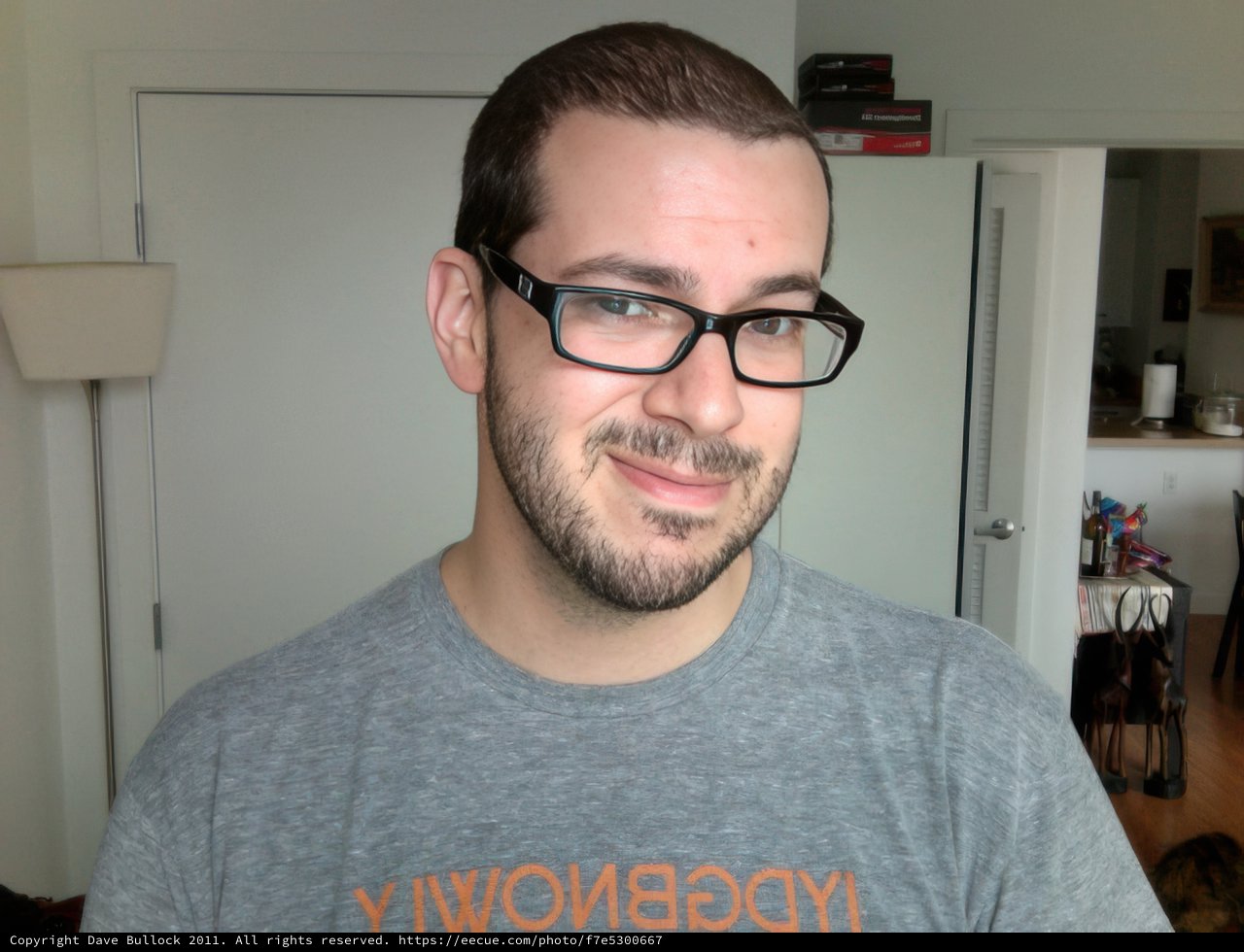 Dave B's Portrait with Optical Equipment and Gray Shirt