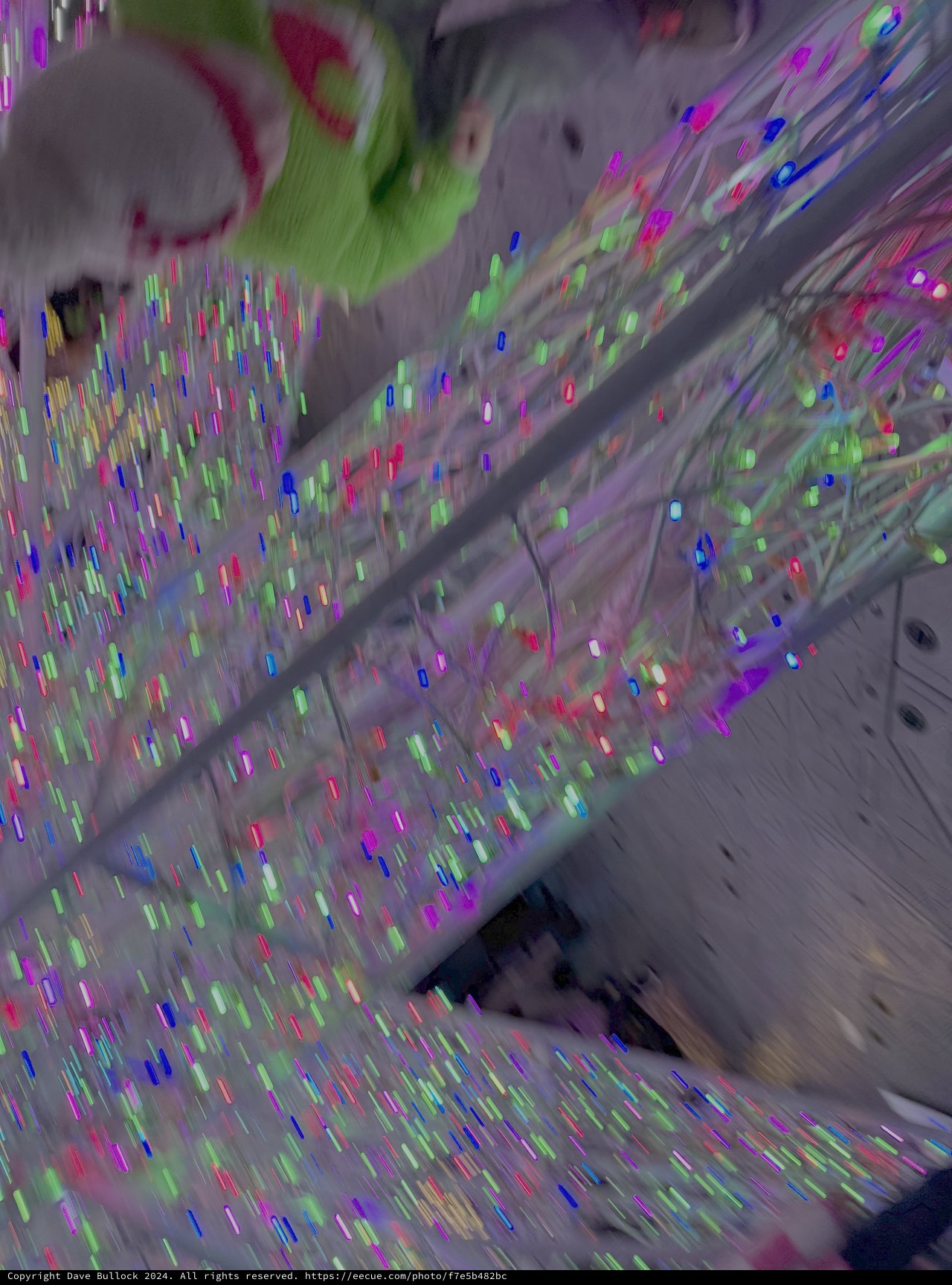 Vibrant Digital Art Projection with Colorful Light Effects