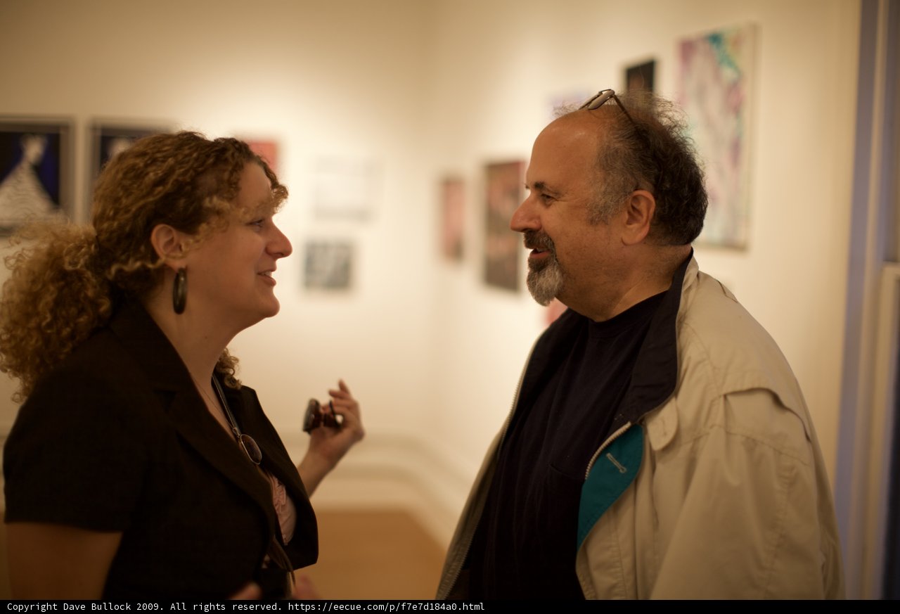 Art Lovers Discussing the Exhibit