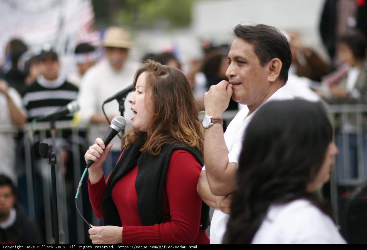 Finger-pointing at Student Protest