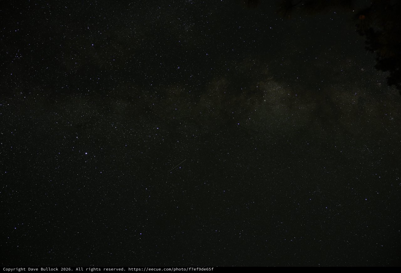 Milky Way Arches Over Lassen Volcanic Night Sky