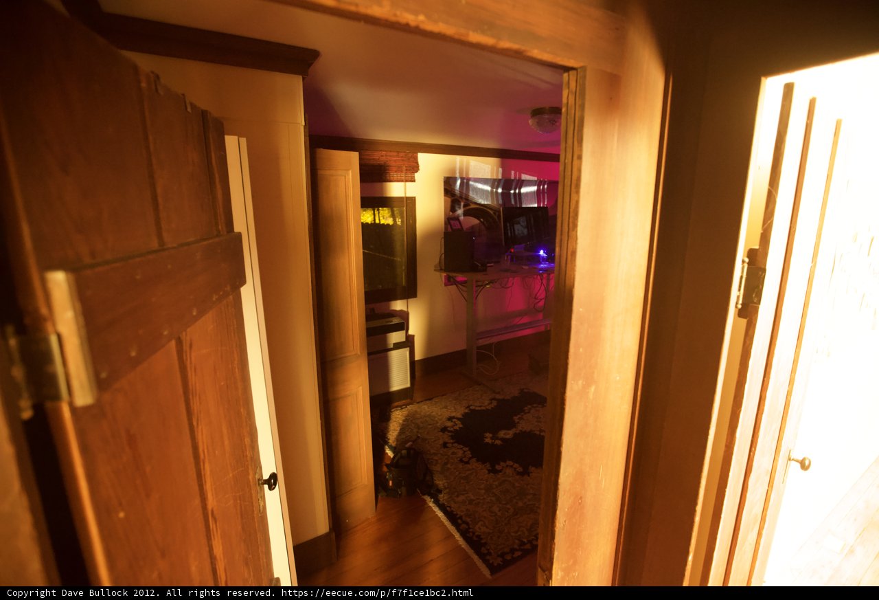 Interior View of a Wooden Room