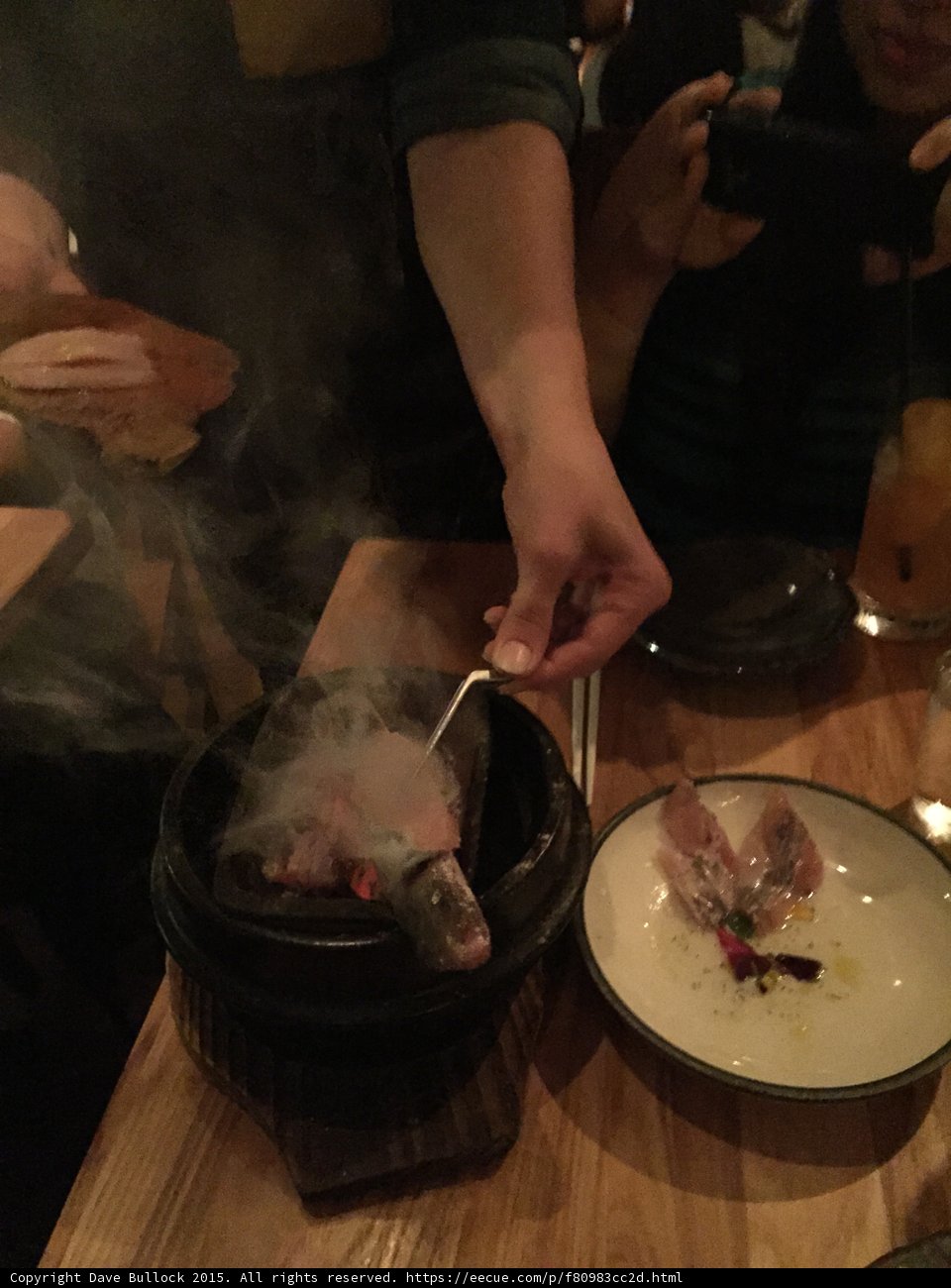 Tableside Smoked Fish Preparation