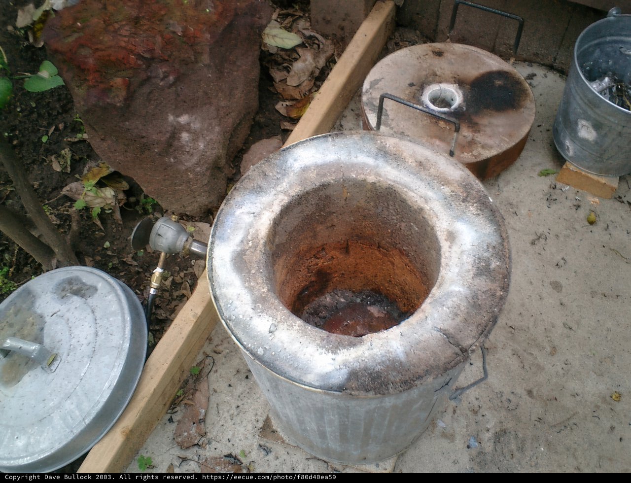 Metal Pot on Concrete Patio