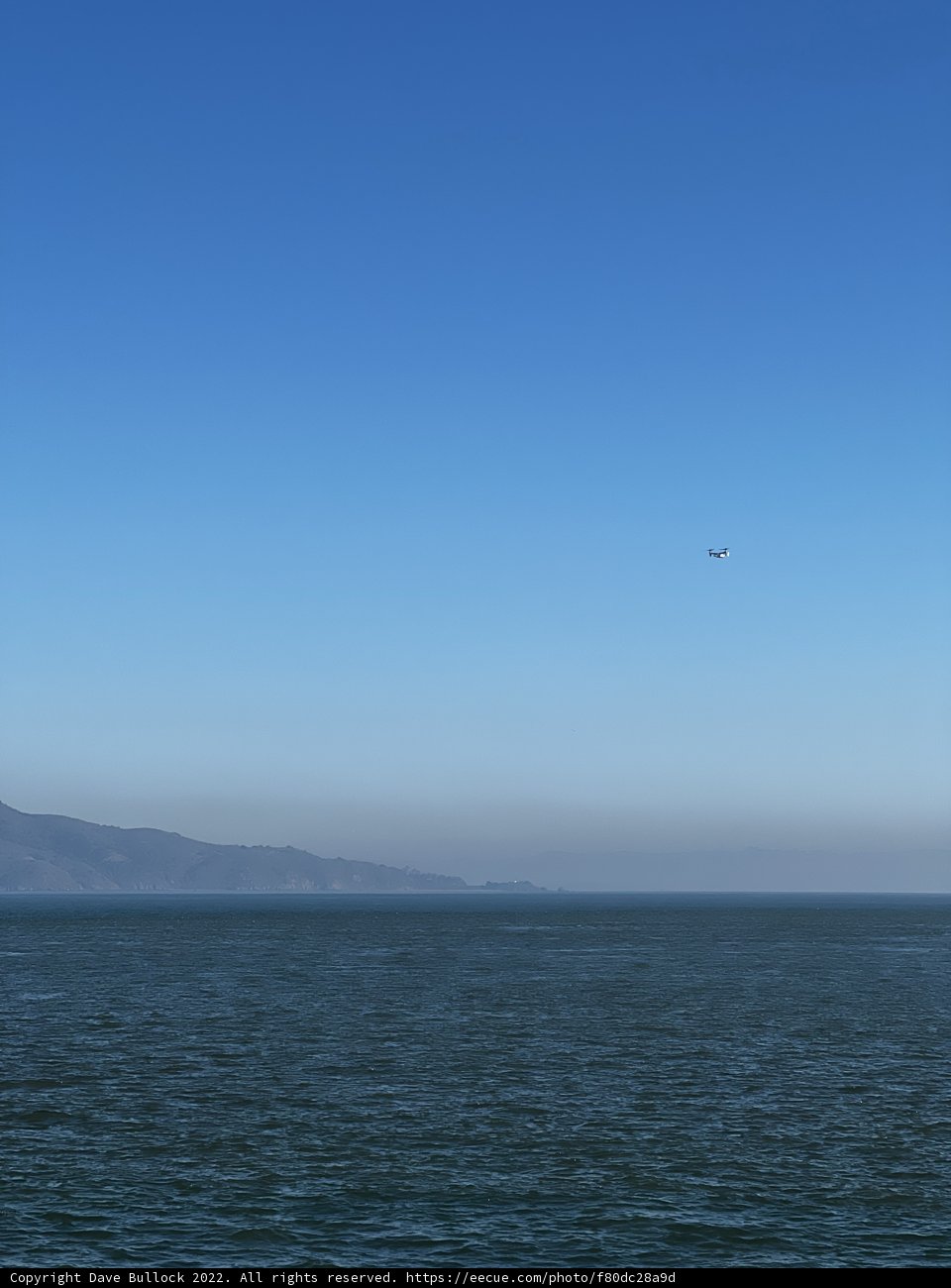 Aerial View of the Ocean and Mountains