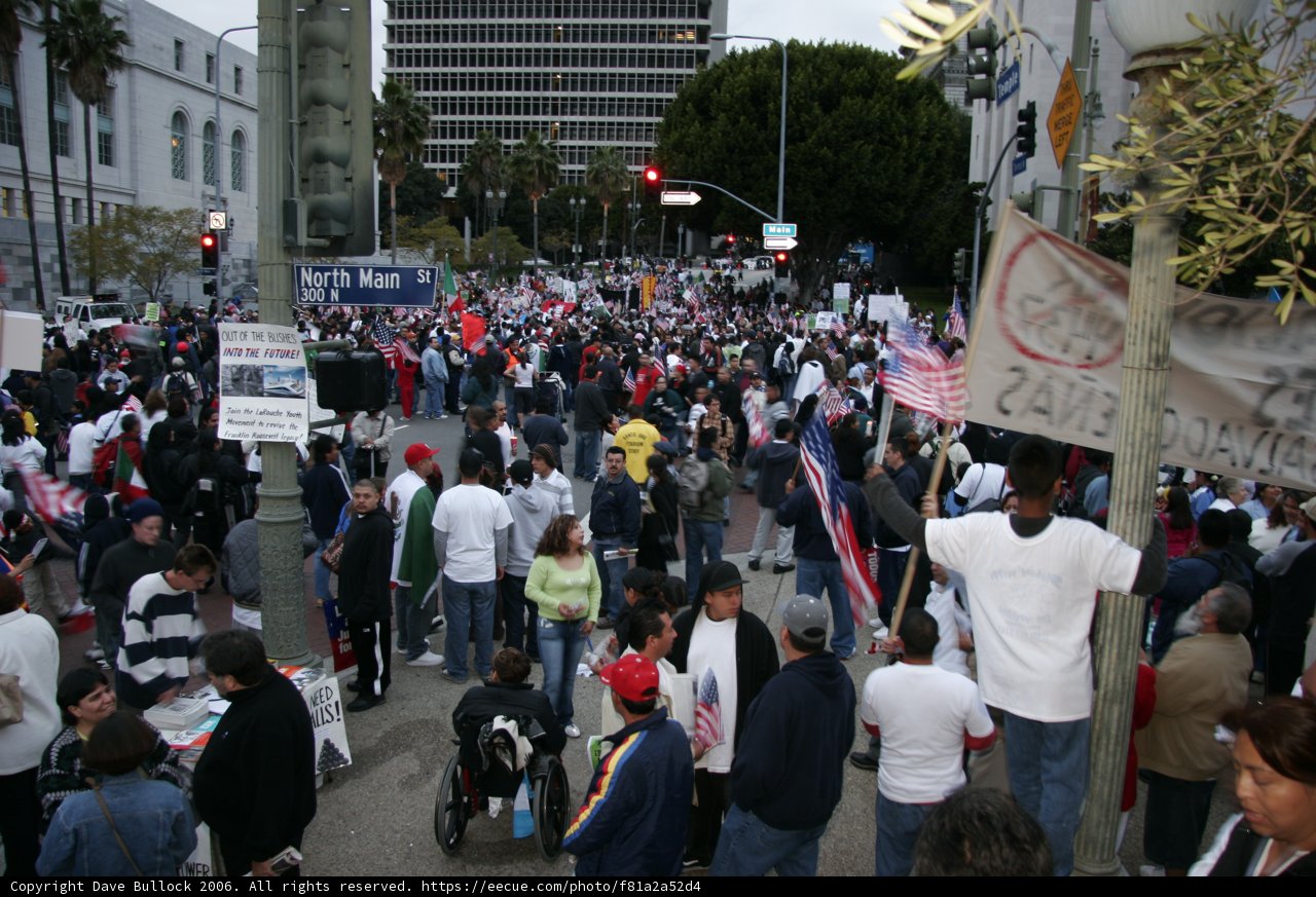 Mass Protest on City Street