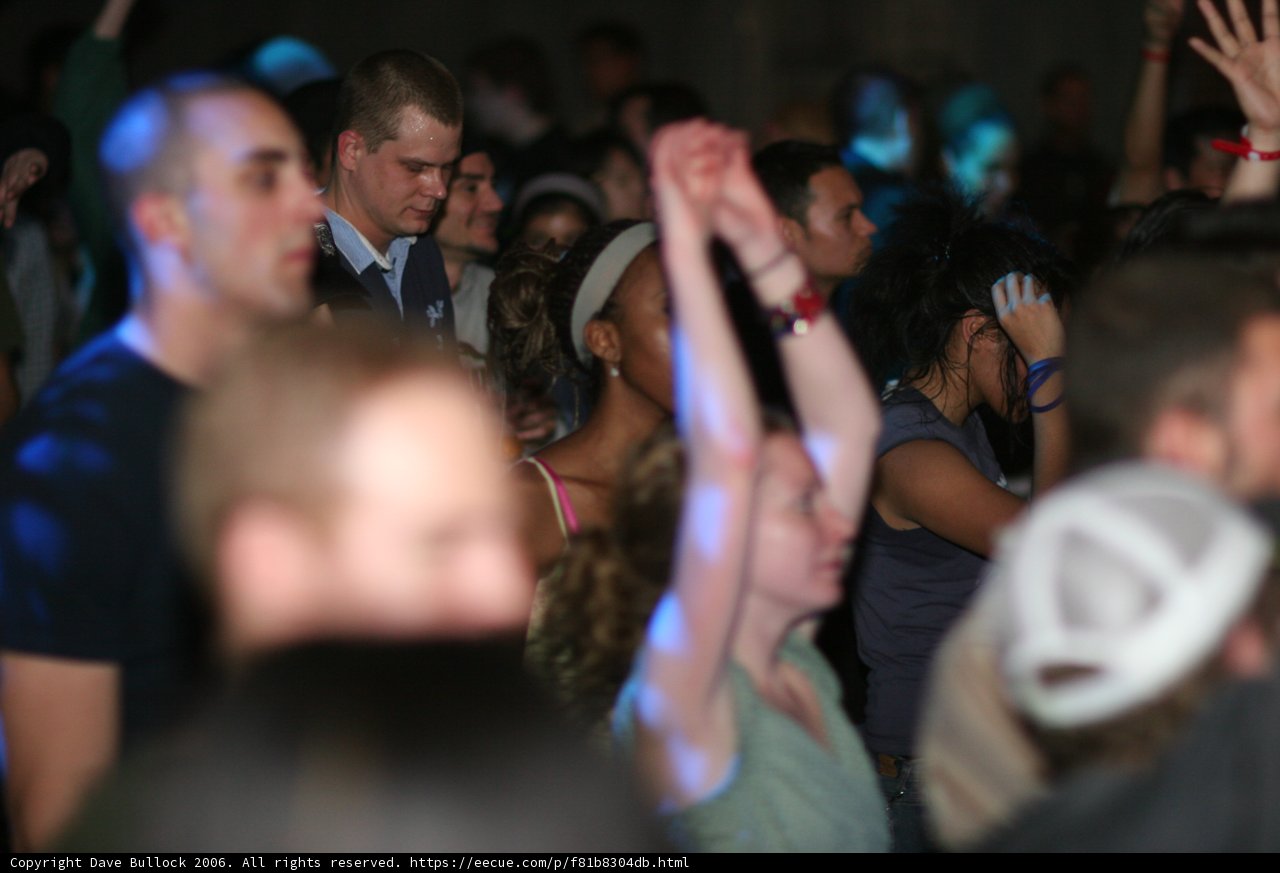Electric Nightlife: A Concert Crowd Goes Wild