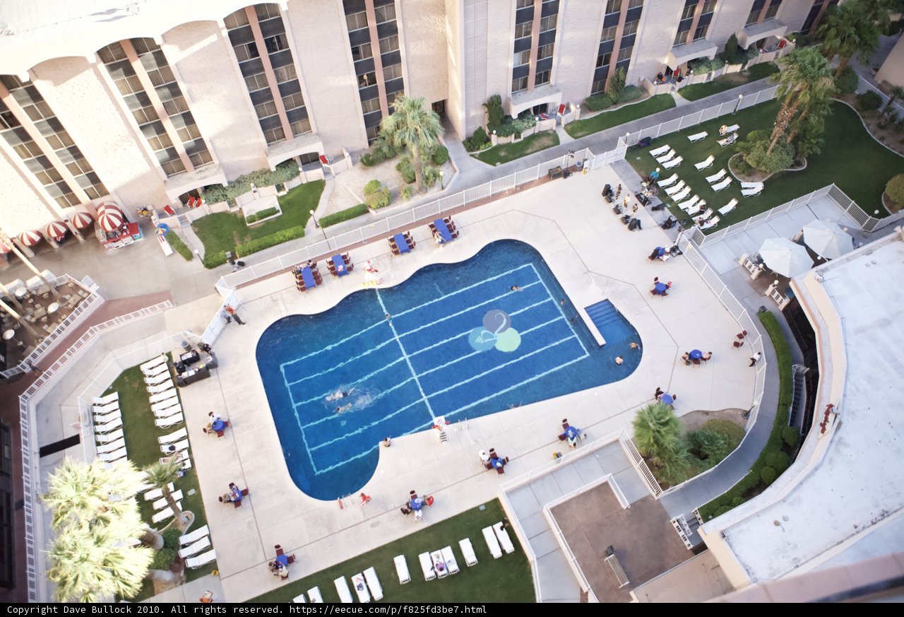 High above the Poolside Paradise
