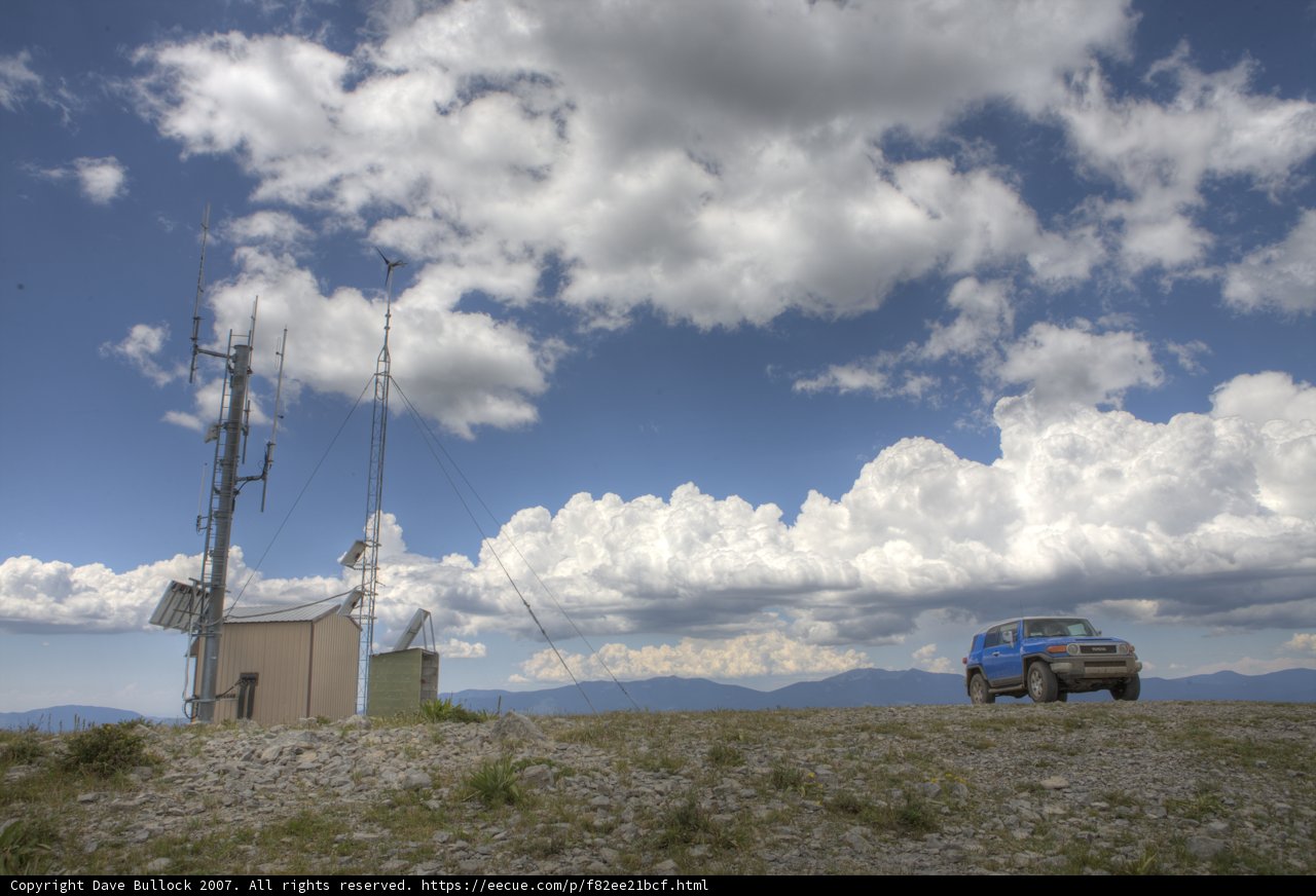FJ Cruiser and Repeater atop Elk Mountain