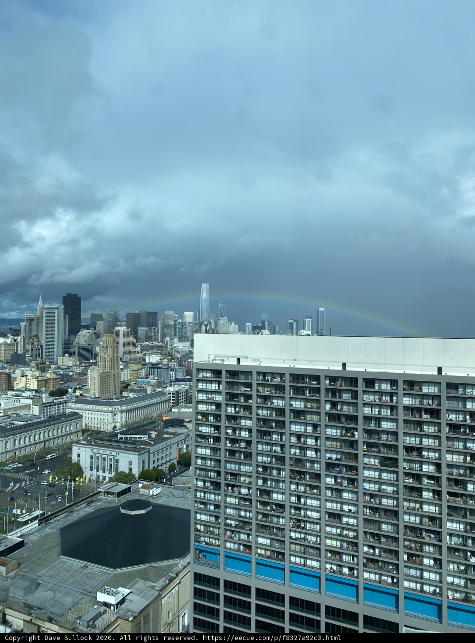 Rainbow over San Francisco's Skyscrapers