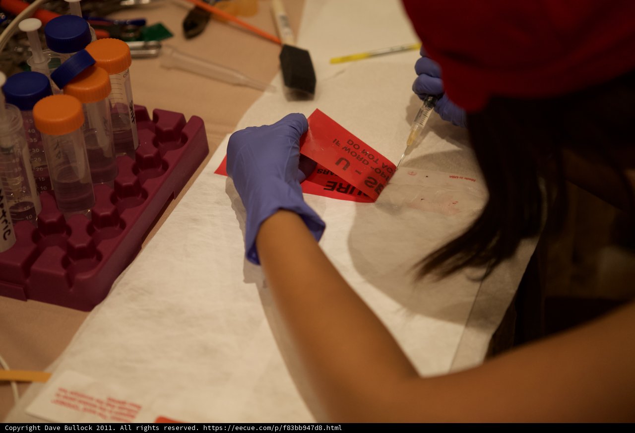 Gloved Hands at Work