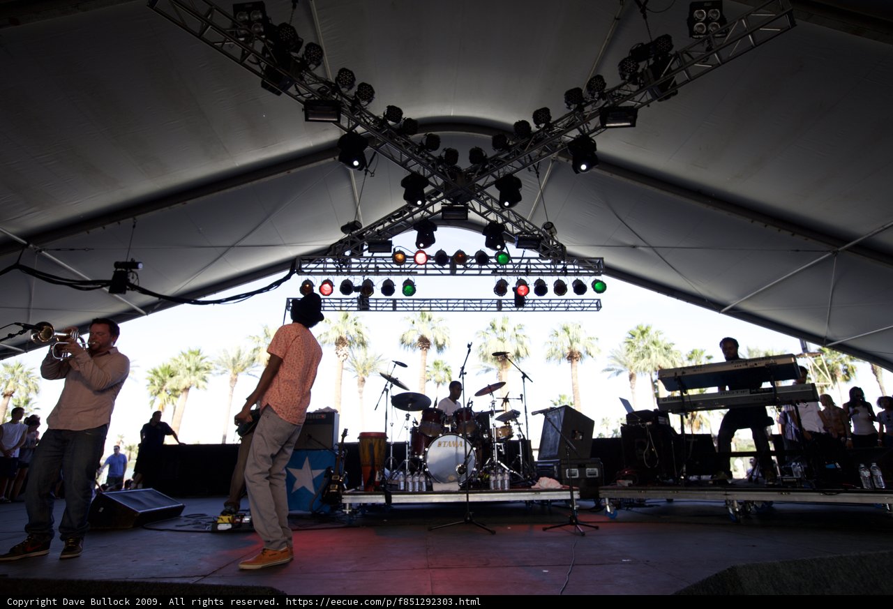 Band rocking Coachella Stage