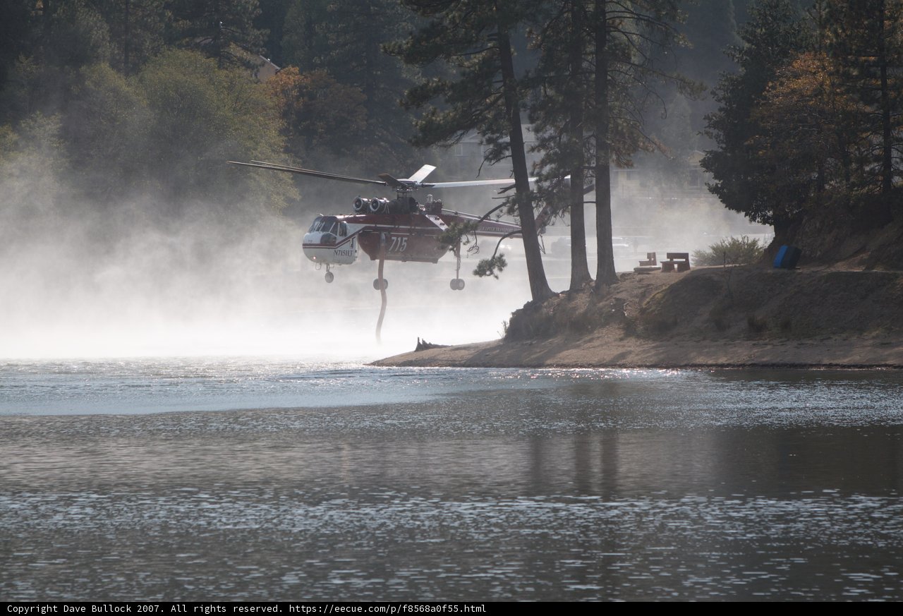 Aerial firefighting with a helicopter