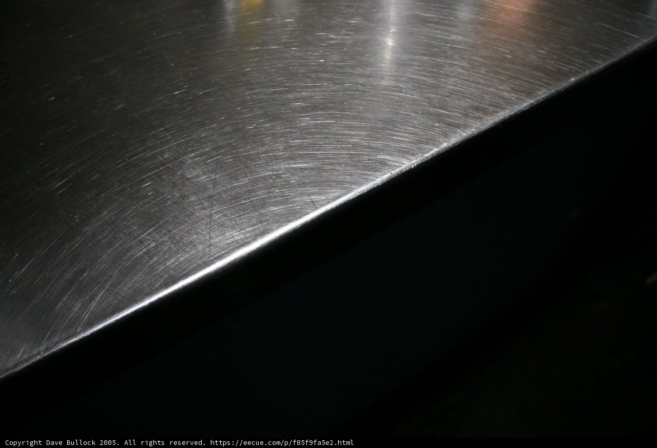 Gleaming Stainless Steel Countertop