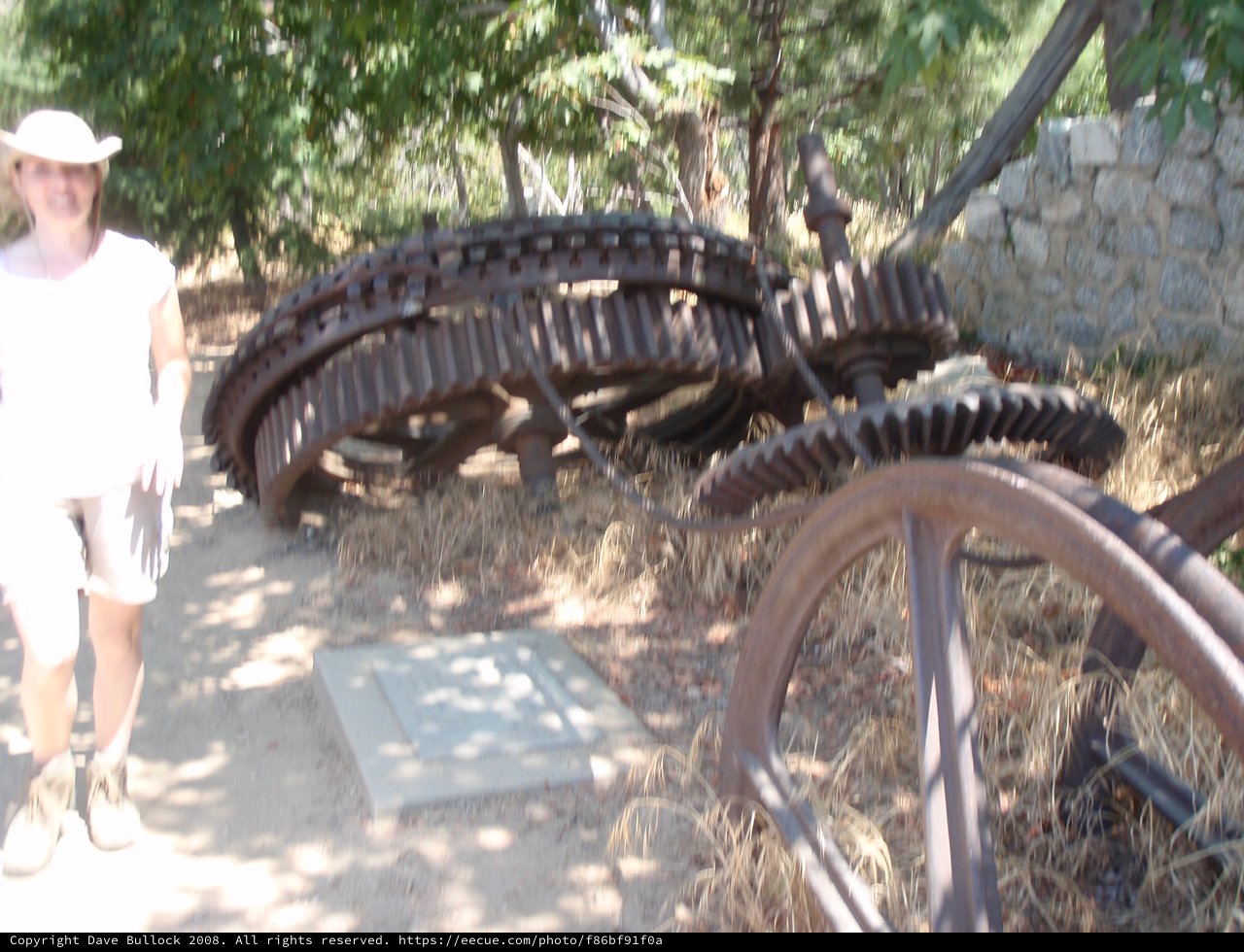 Rusty Industrial Gears Displayed at Outdoor Heritage Site