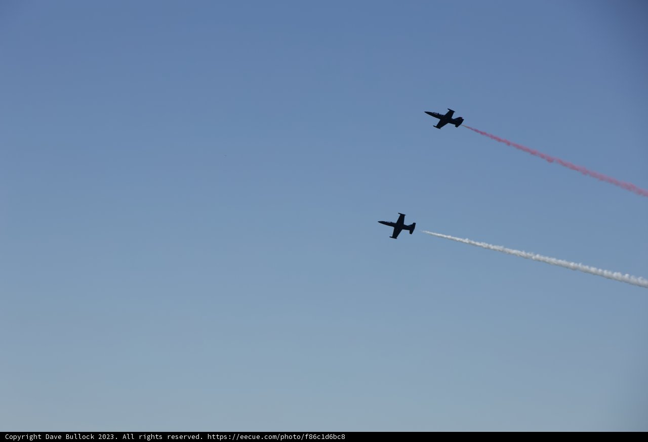 Sky Duel: Dazzling Aerobatic Display at Fleet Week Air Show 2023