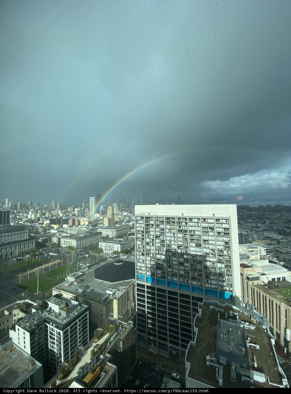 A Rainbow Over San Francisco's Urban Skyline