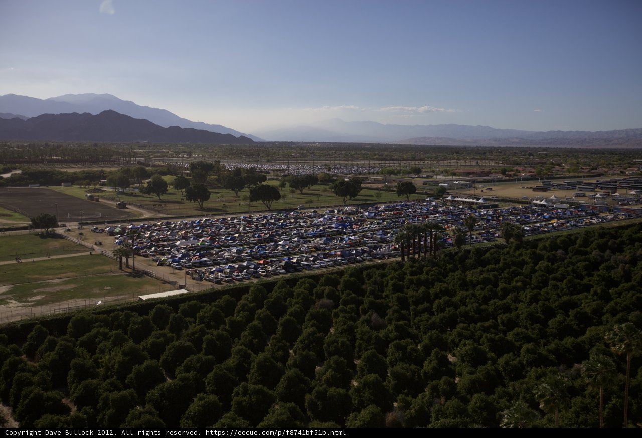 A Bird's Eye View of Coachella Parking Lot
